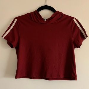 Charlotte Russe Crop Top Hoodie
